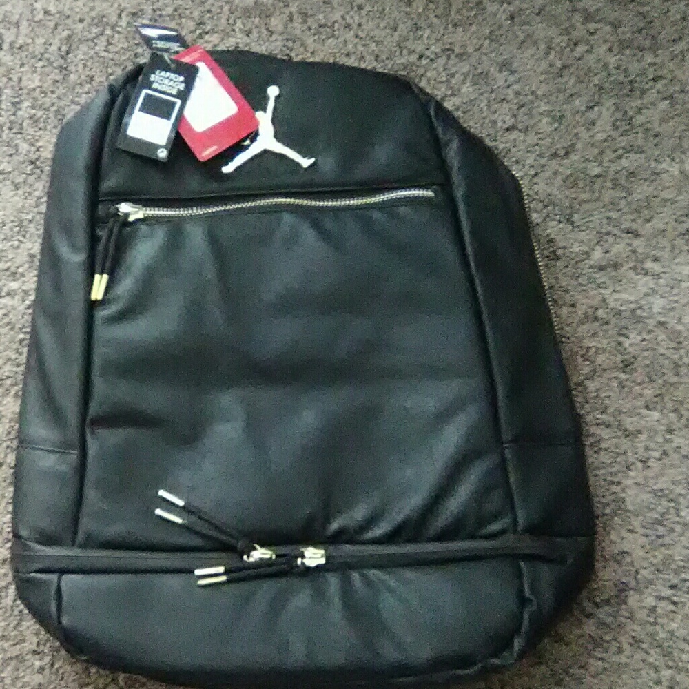 Air Jordan Bookbag w/ laptop and shoe protection.